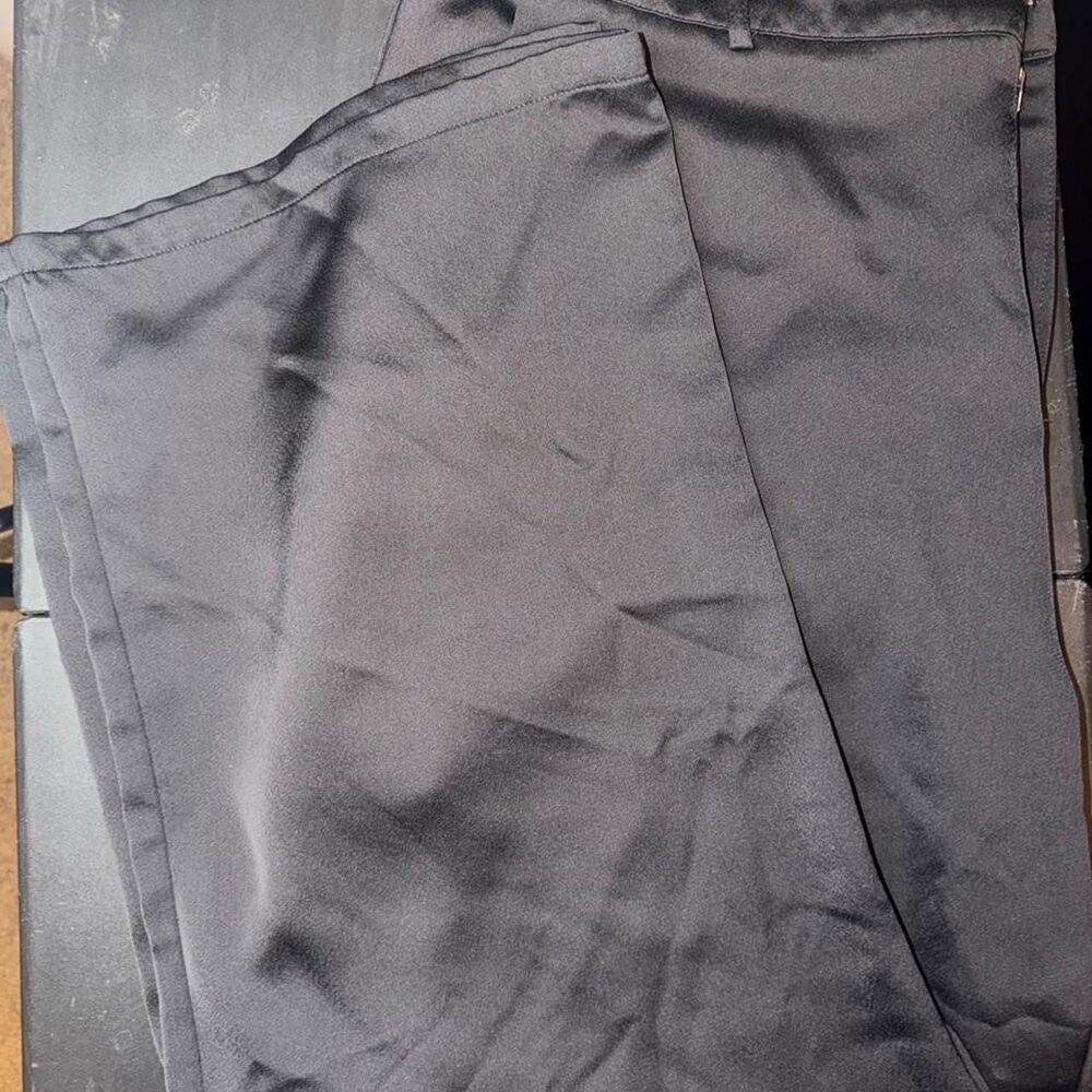 Forever 21 Black Satin- Wide Leg Pants